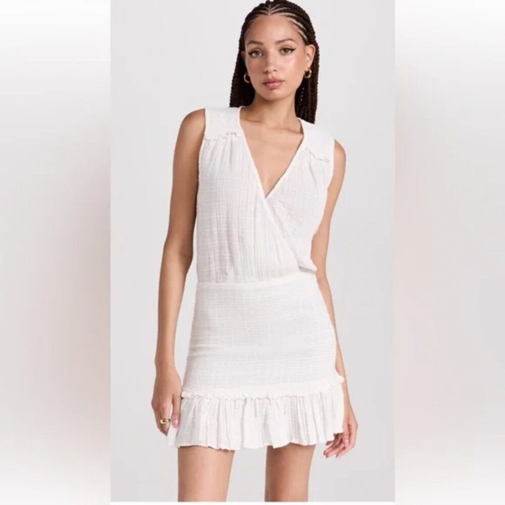 Veronica Beard Cox White Graduation Cotton Dress, 100% Cotton, NWT, Size Small